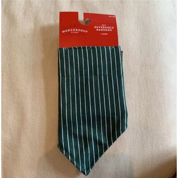 Wondershop Dog Pet Reversible Bandana Over Collar Green Red New With Tags - Picture 1 of 2